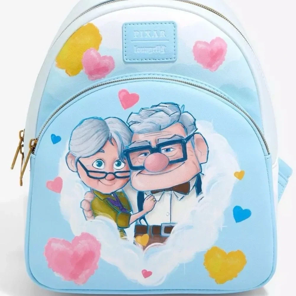 NWT Loungefly Disney Pixar Up Carl & Ellie Hearts Mini Backpack Collectible